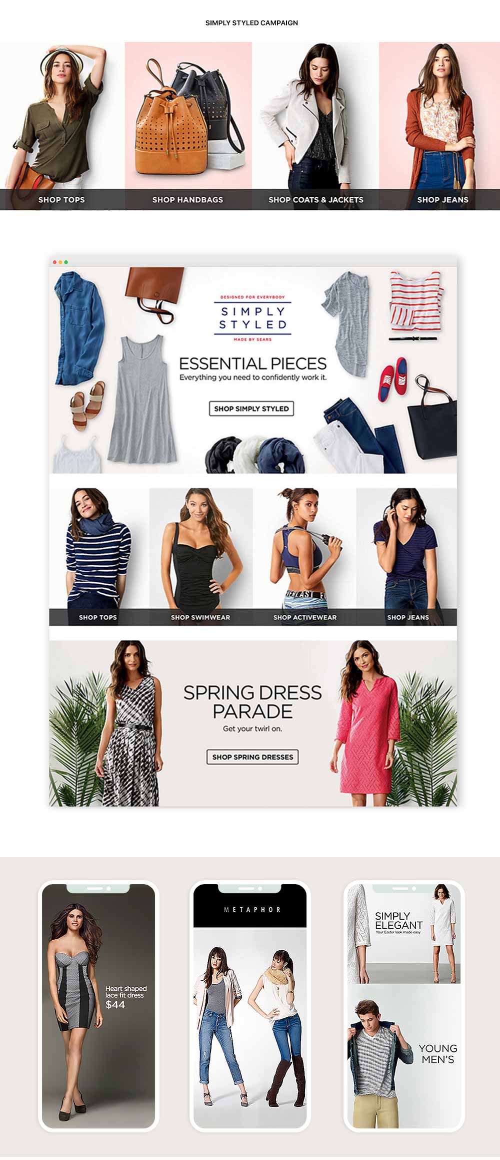 Sears Fashion Seasonal and Mobile Design